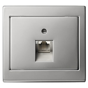 Berker 4587 - 2 x RJ-45 - Metallico - 72 V - 0,5 A