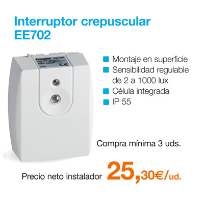 Interruptor crepuscular EE702 Interruptor crepuscular EE702