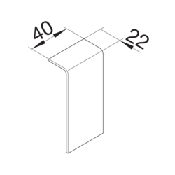 Ilustración del producto  Piezas de forma 20x80 Junta de unión para tapa PC-ABS sin halógenos