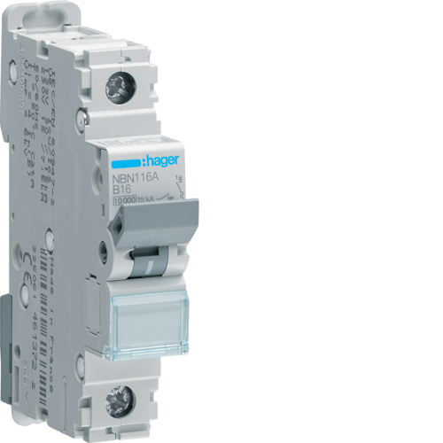 230-400 V 16 A HAGER INTERRUPTOR MAGNETOTERMICO 1 P